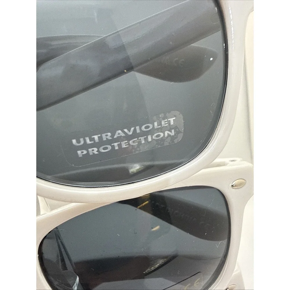 3 X Sunglasses Square White Frame Green Lens  UV Protective WHOLESALE DEAL -NWT